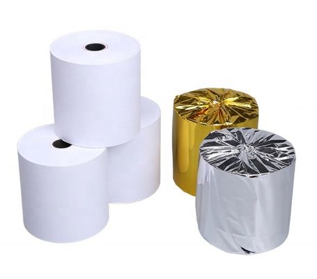Rouleaux de papier thermique non revêtus pour l'impression rapide et durable des reçus dans les supermarchés