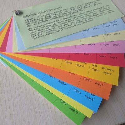 Papier de traçage 55-150 gm Roux/jaune/vert/rose de couleur papier offset sans bois/papier de liaison