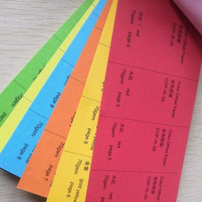 Papier de traçage 55-150 gm Roux/jaune/vert/rose de couleur papier offset sans bois/papier de liaison