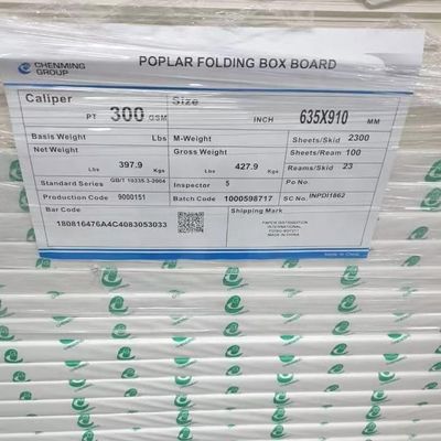 Couche à une face 250g300g Pâte chimique-mécanique Carton pliable pour carte postale