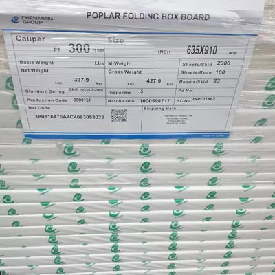 Carte d'ivoire recouverte d'un côté de pâte vierge blanche pour les solutions d'emballage en papier provenant d'une usine