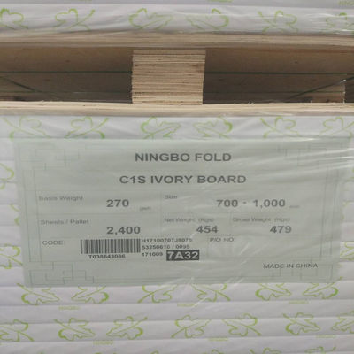 Plaque d'ivoire enduite Ningbo Fold C1S 190-400gm pour l'impression laser professionnelle